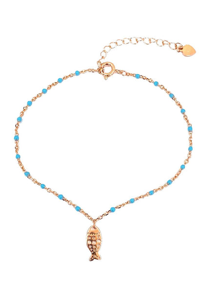 Turkuaz Mineli Halhal Desenli Balık