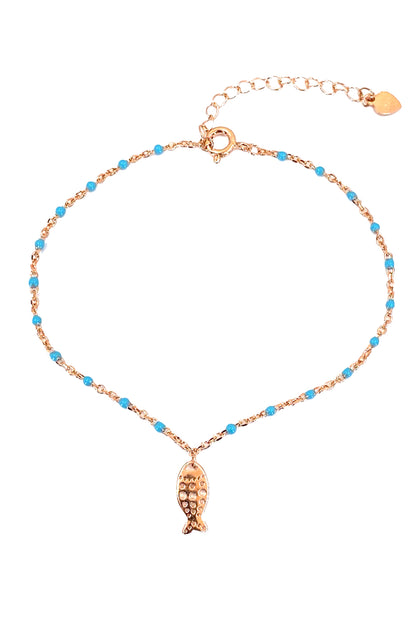 Turkuaz Mineli Halhal Desenli Balık