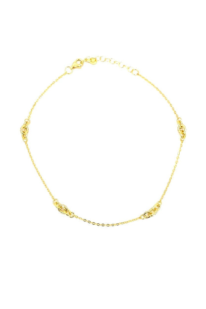 Aralıklı Mini Geo Detaylı Gümüş Halhal