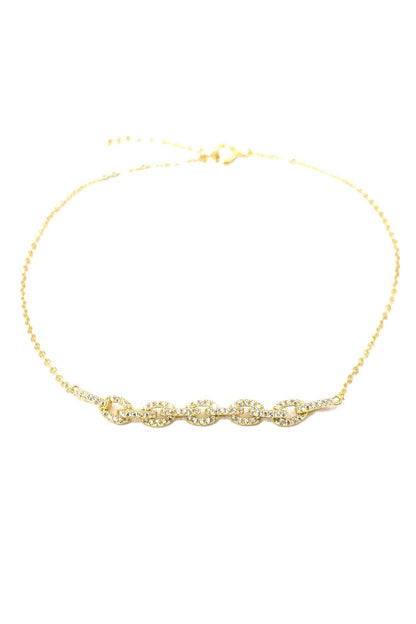 Taşlı Mini Geo Detay Gümüş Halhal