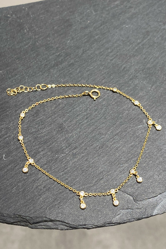 Mini Çok Tohum Sallantılı Gümüş Halhal