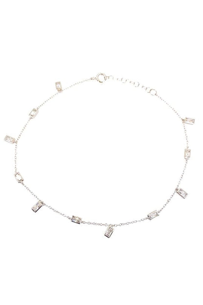 Yatay Ve Dikey Baget Gümüş Halhal