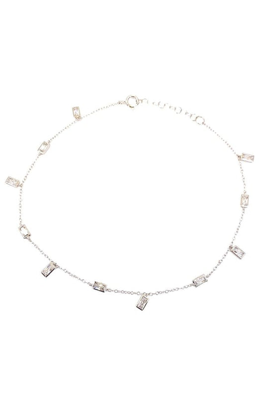 Yatay Ve Dikey Baget Gümüş Halhal