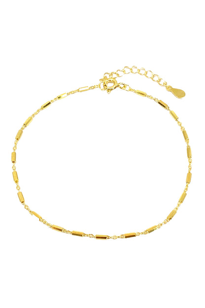 Köşeli Taşsız Sosis İnce Gümüş Bileklik