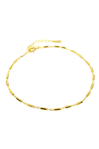 Köşeli Taşsız Sosis İnce Gümüş Bileklik