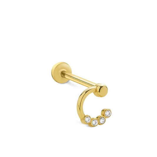 Dört Tohum C 14 Ayar Altın Piercing
