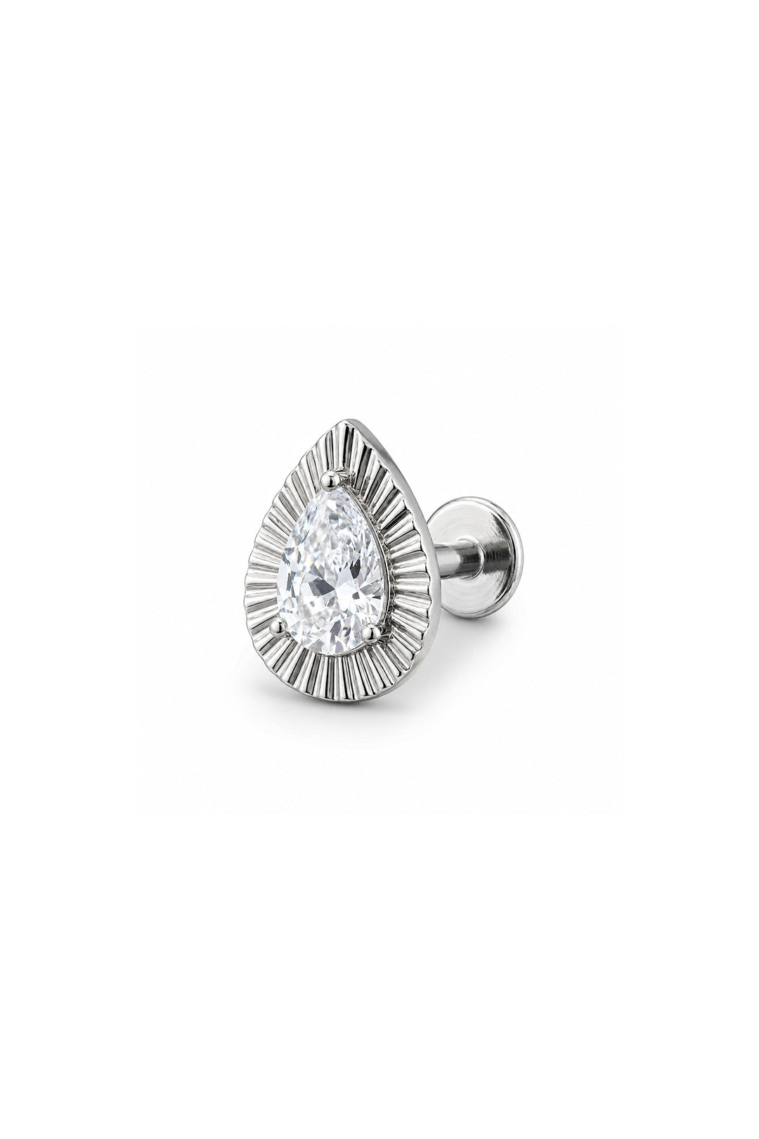 Tırtıklı Tek Damla Titanyum Piercing
