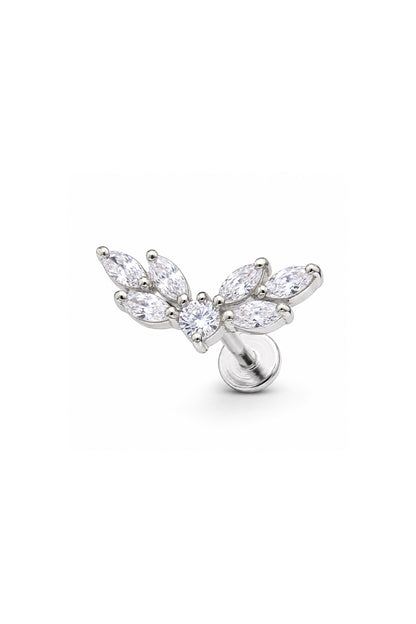 Altı Markiz Ve Yuvarlak Taç Titanyum Piercing