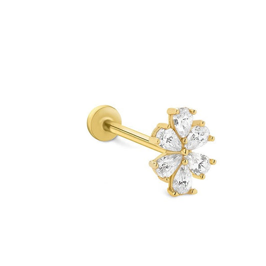 Mini Altı Damla 14 Ayar Altın Piercing