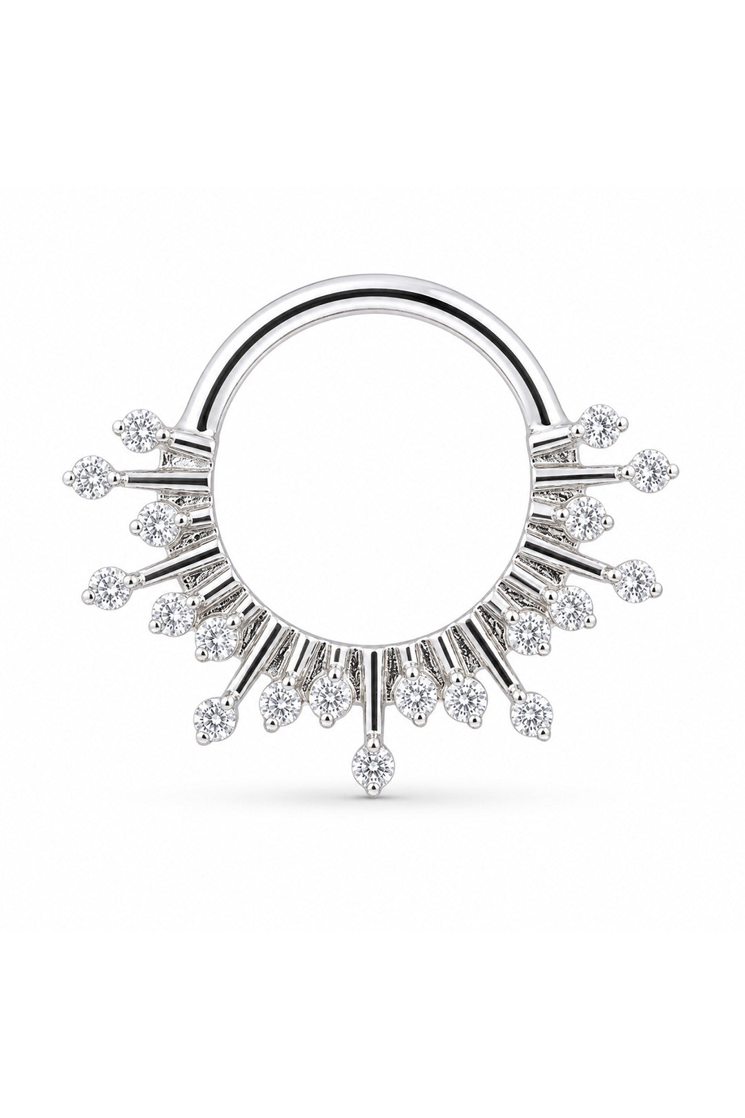 Taşlı Mix Çubuk Titanyum Halka Piercing