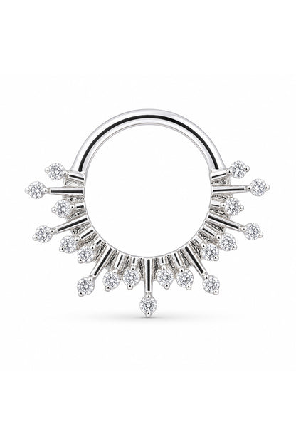 Taşlı Mix Çubuk Titanyum Halka Piercing