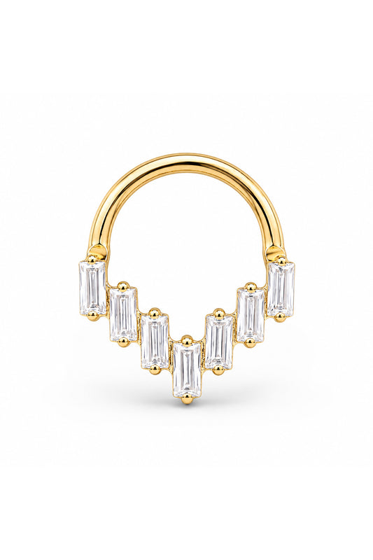 Yedi Baget Titanyum Halka Piercing