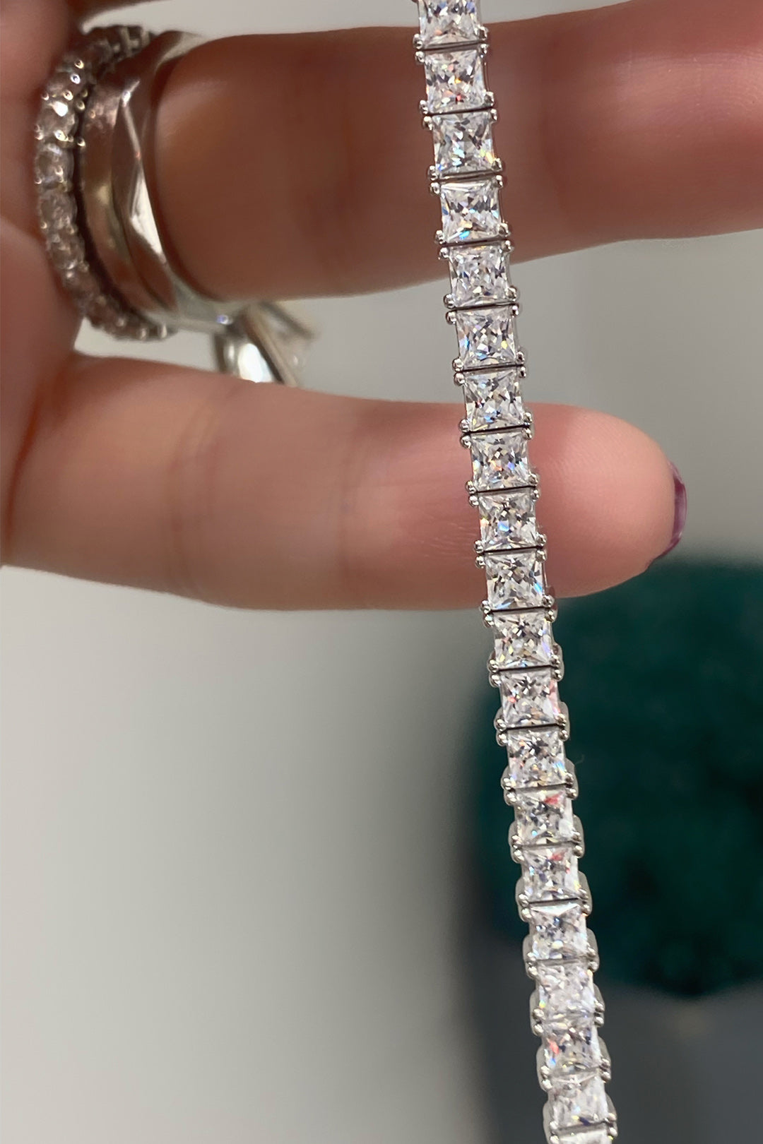 Vip Kare 3 Mm Suyolu Gümüş Bileklik