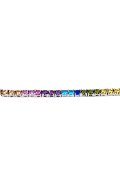 Rainbow Suyolu Gümüş Bileklik 3 Mm