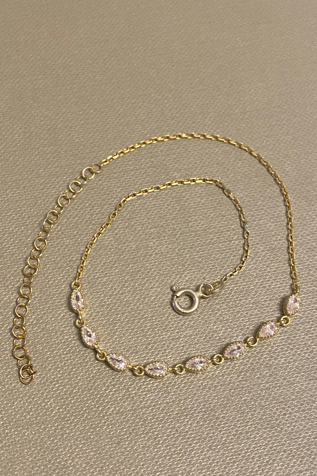 Tırtıklı Sekiz Damla Gümüş Halhal