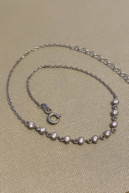 Tırtıklı On Yuvarlak Gümüş Halhal