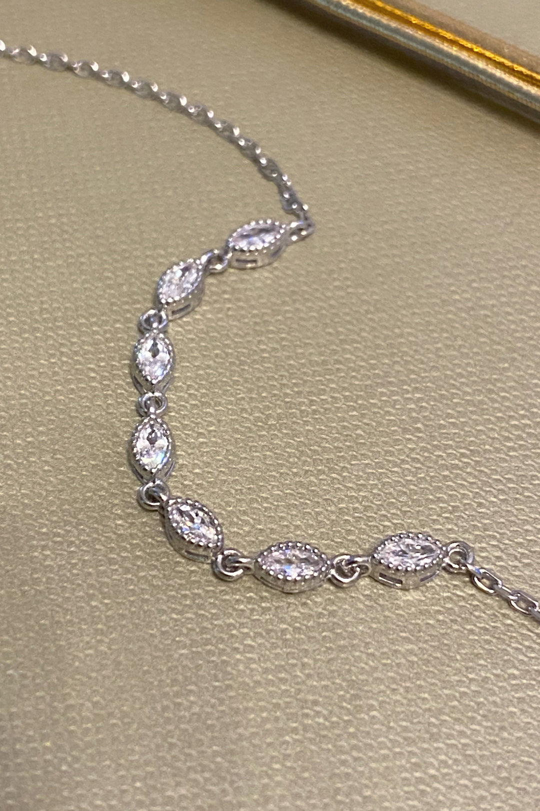 Tırtıklı Yedi Markiz Gümüş Halhal