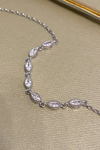 Tırtıklı Yedi Markiz Gümüş Halhal