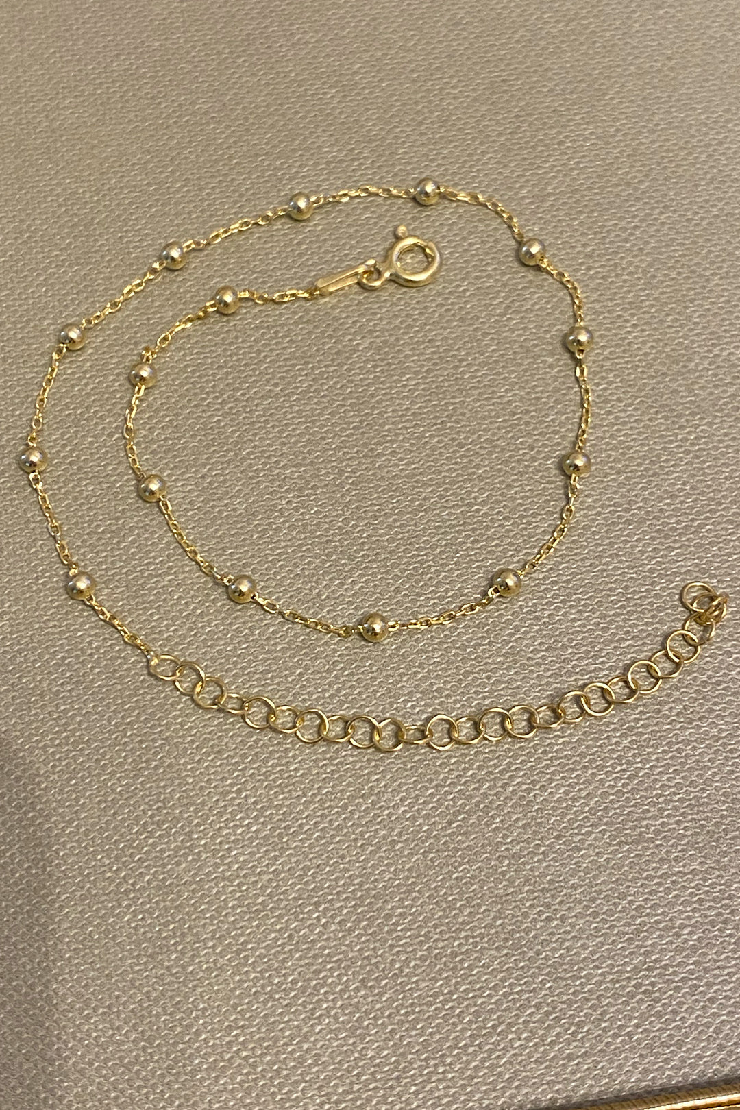 Aralıklı Top Ve Forse Zincir Gümüş Halhal