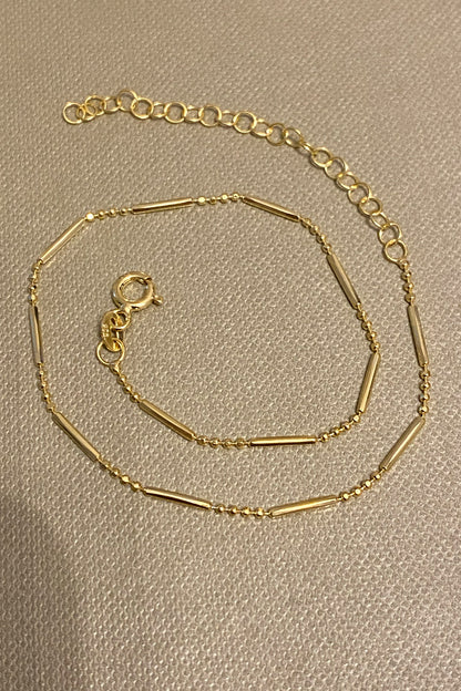 Dört Top Ve Çubuk Zincir Gümüş Halhal