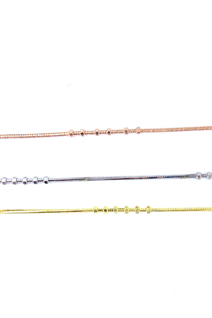 Altı Top Ve Yılan Zincir Gümüş Halhal