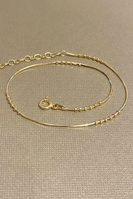 Altı Top Ve Yılan Zincir Gümüş Halhal