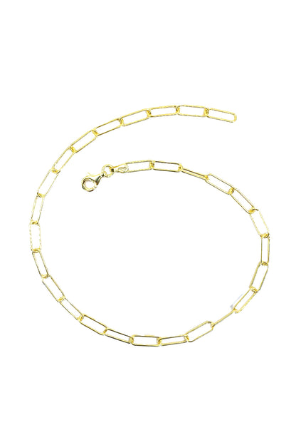 Taşsız Geo Zincir Gümüş Halhal