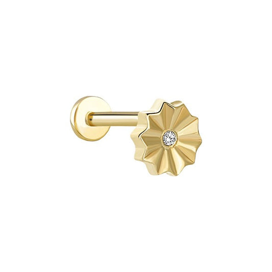Tohum Çarkıfelek 14 Ayar Altın Piercing