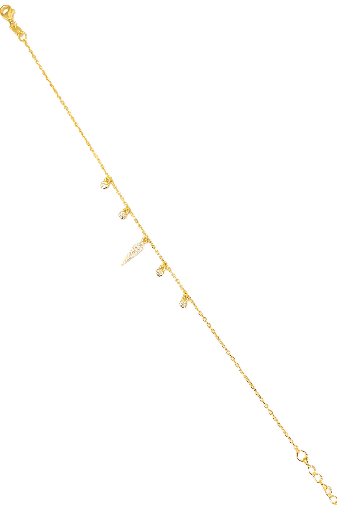 Dört Tohum Ve Taşlı Karo Sallantılı Gümüş Halhal