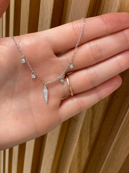 Dört Tohum Ve Taşlı Karo Sallantılı Gümüş Halhal