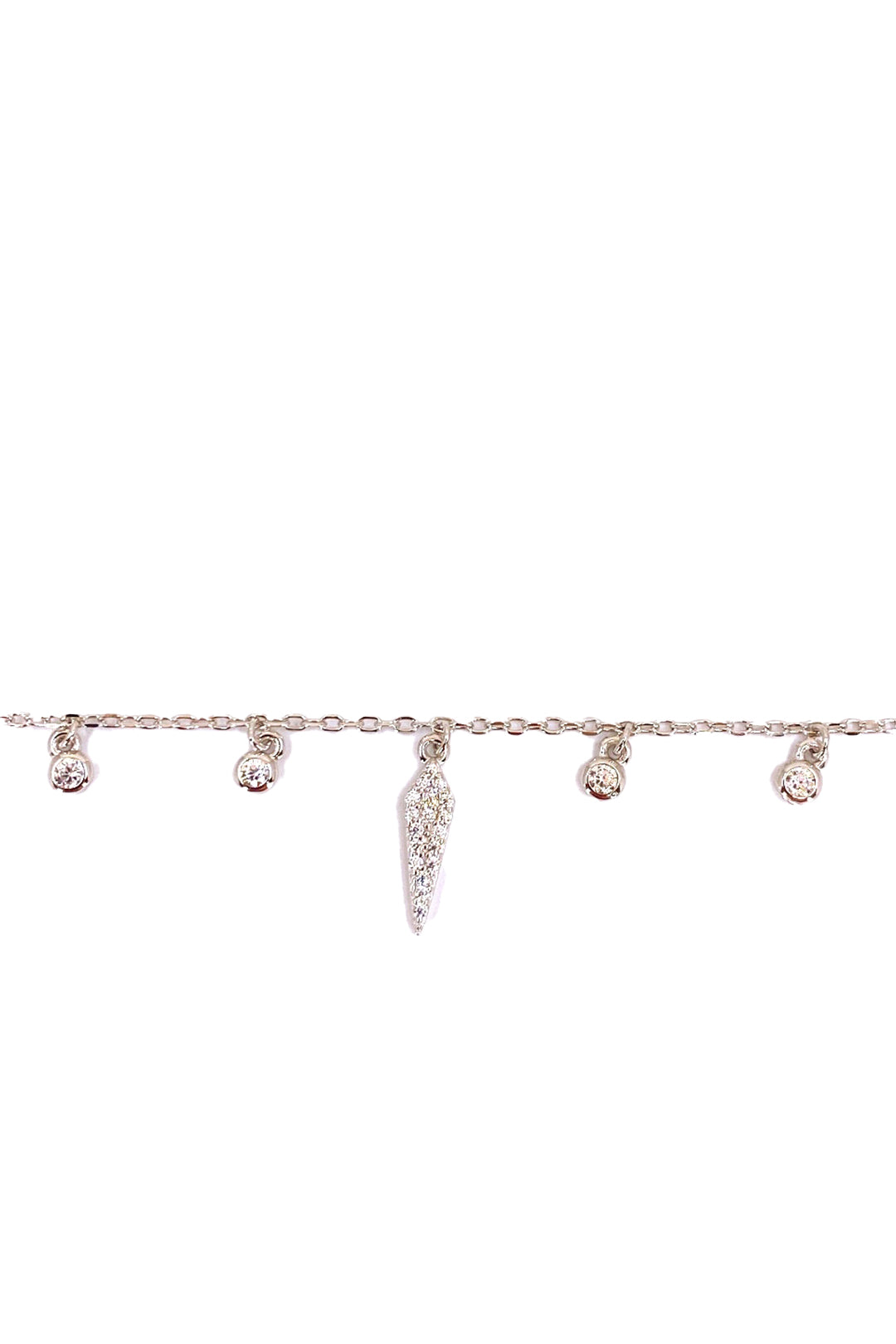 Dört Tohum Ve Taşlı Karo Sallantılı Gümüş Halhal