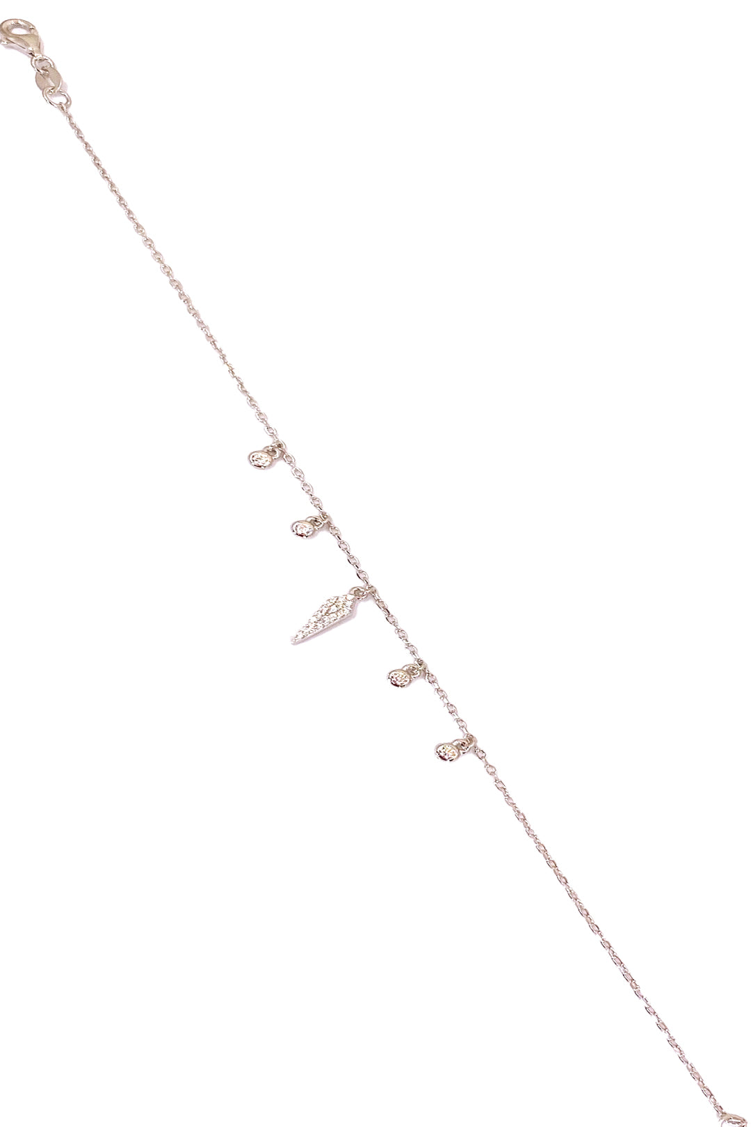 Dört Tohum Ve Taşlı Karo Sallantılı Gümüş Halhal