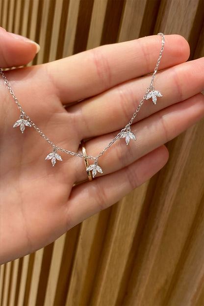 Beşli Lotus Sallantılı Gümüş Halhal