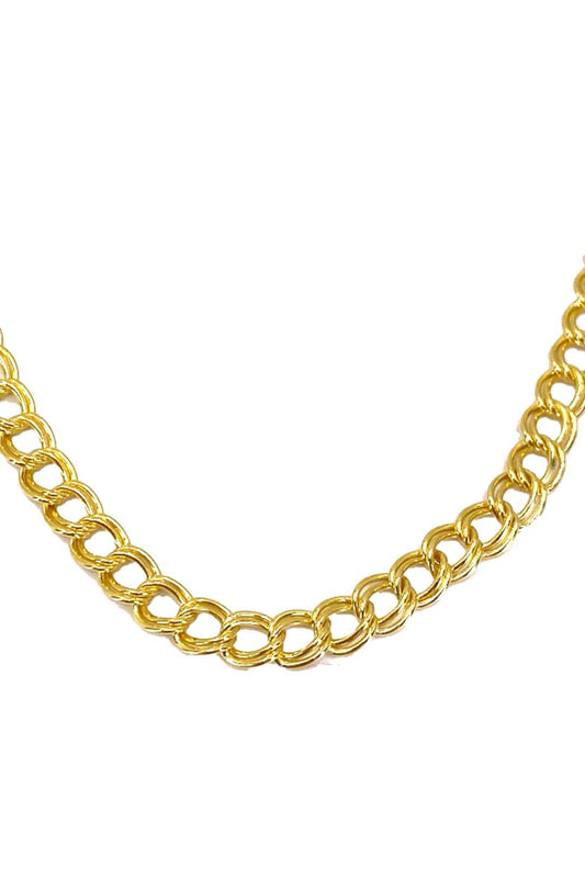 Taşsız İçiçe İki Çember Choker Kolye 40 cm