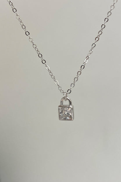 Kare Baget Kilit Gümüş Halhal