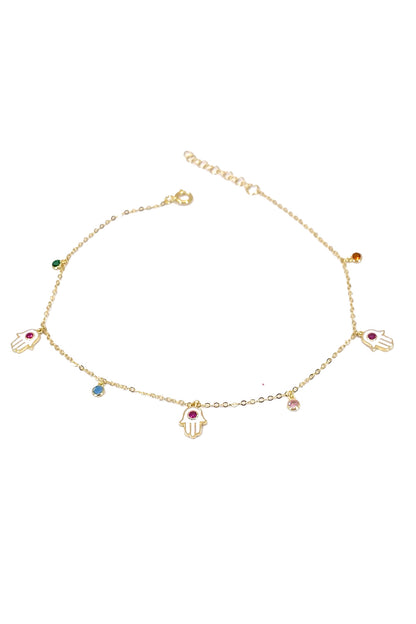 Renkli Tohum Ve El Gümüş Halhal