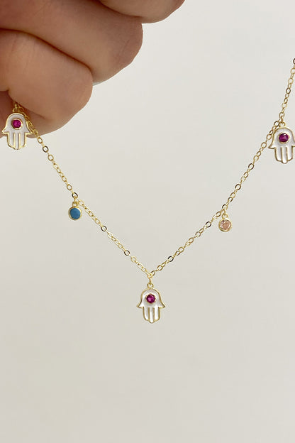 Renkli Tohum Ve El Gümüş Halhal