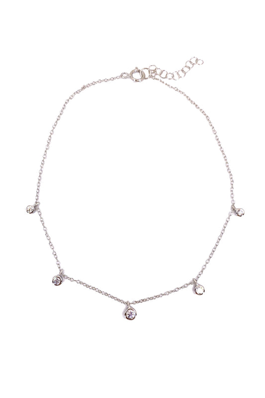 Mix Beş Beyaz Tohum Gümüş Halhal