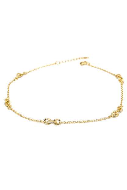 Taşlı Ve Taşsız Beşer Halka Gümüş Halhal