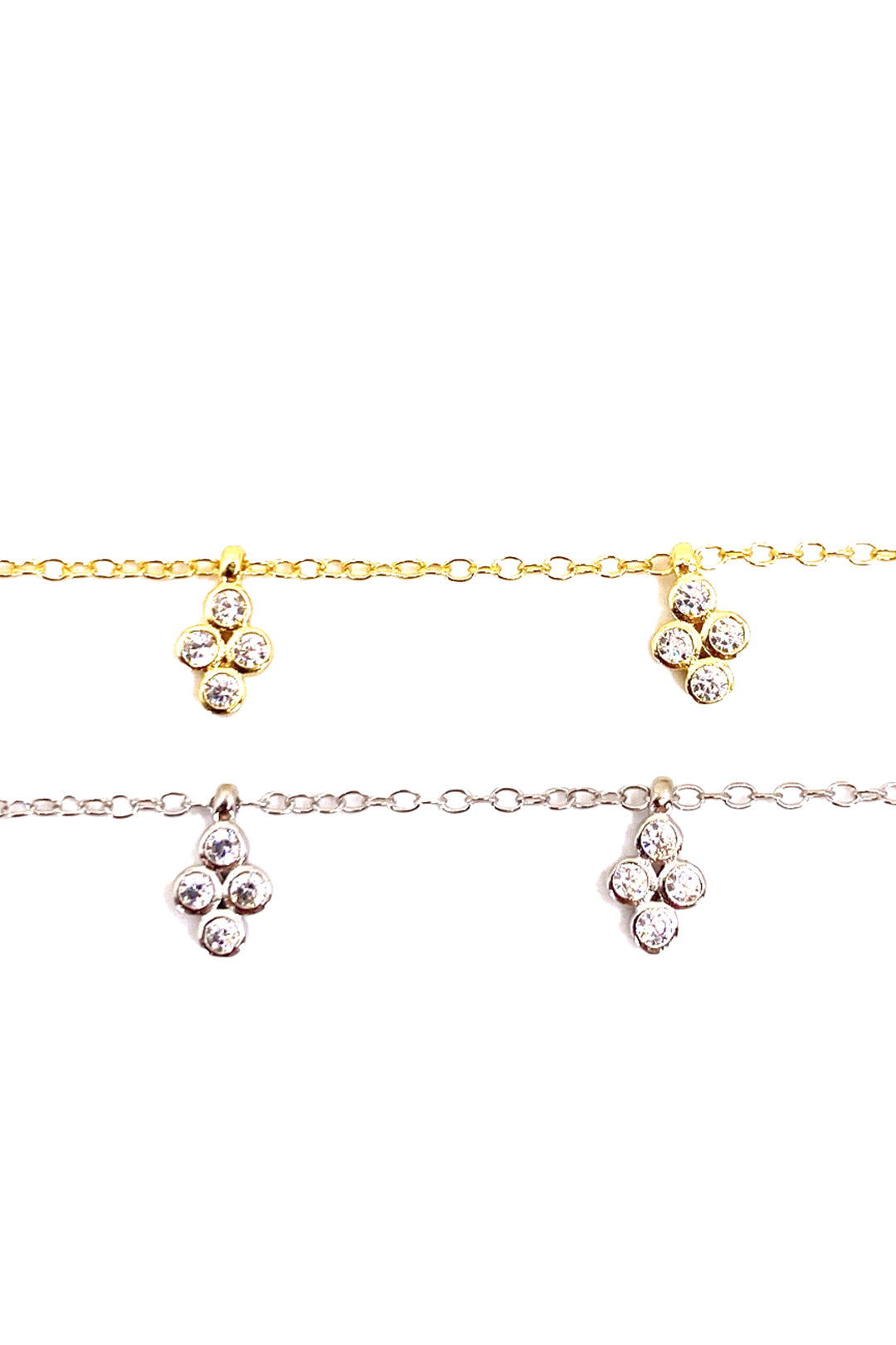 Dört Tohum Sallantılı Gümüş Halhal