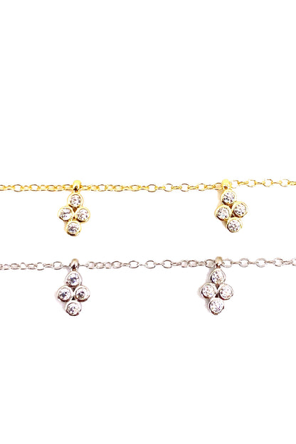 Dört Tohum Sallantılı Gümüş Halhal