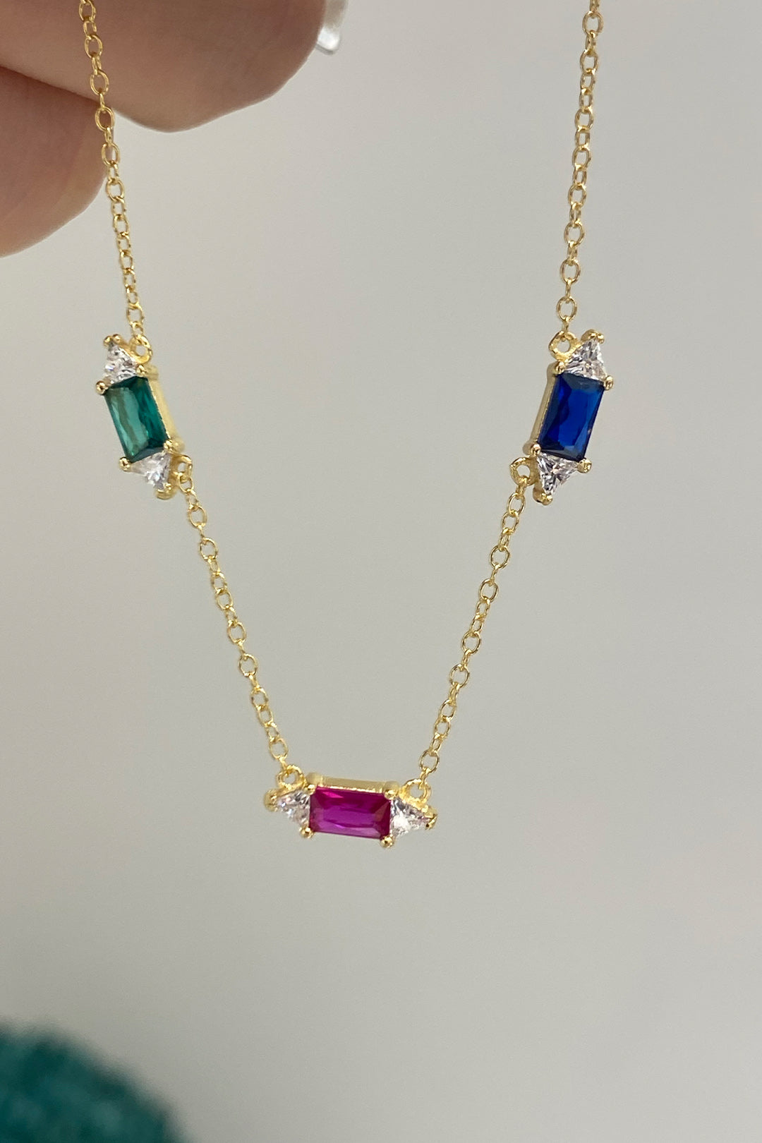 Mix Baget Ve Üçgen Taşlı Gümüş Halhal