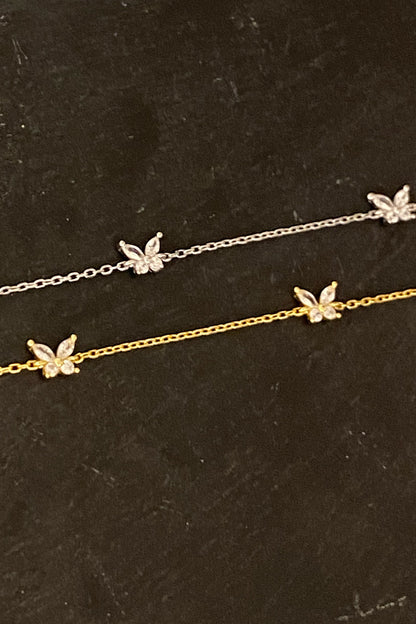 Dört Kelebek Gümüş Halhal