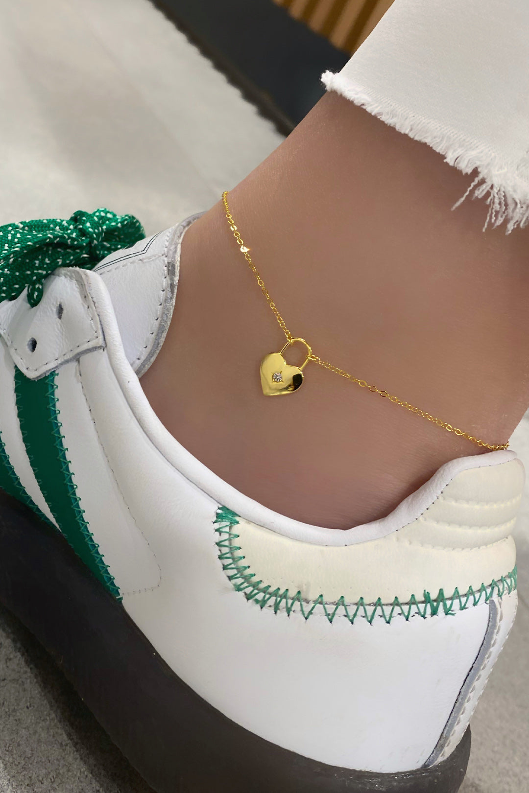 Tektaş Detay Kilit Gümüş Halhal