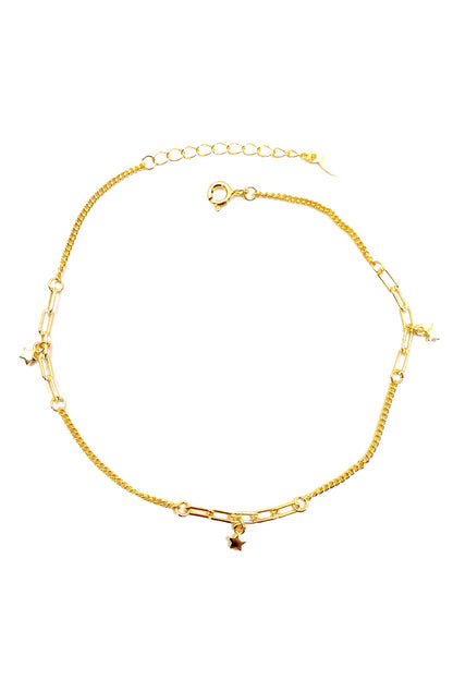 Üç Yıldız Sallantılı Geo Detay Gümüş Halhal