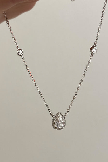 Dört Tohum Ve Damla Detay Gümüş Kolye