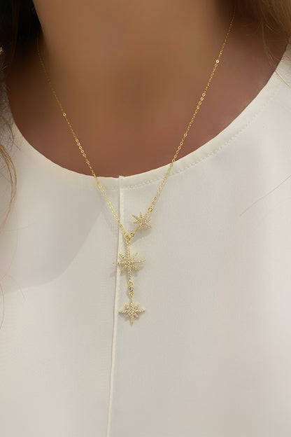 Maxi Üç Kuzeyyıldızı Ve Tohum Y Gümüş Kolye