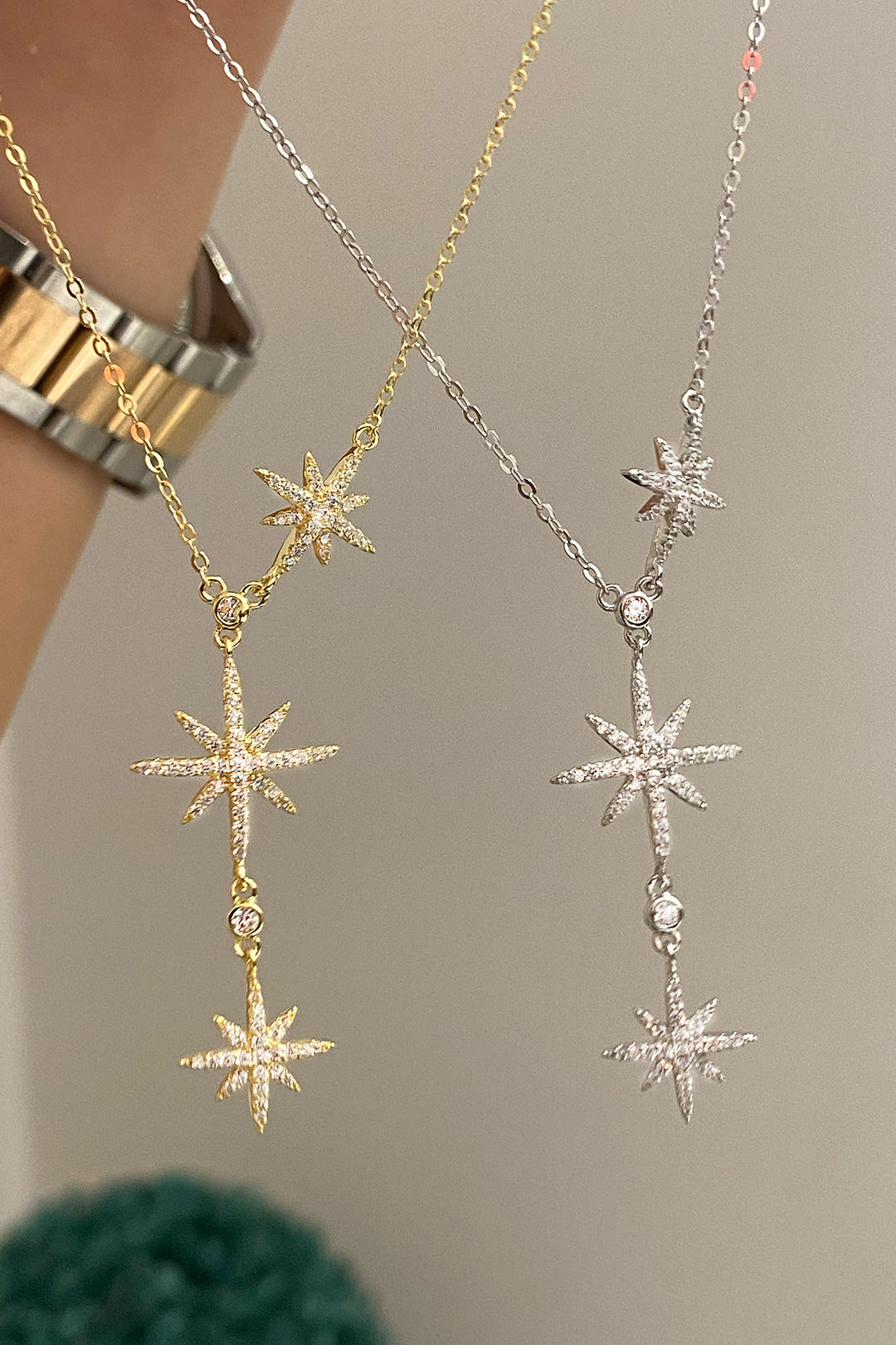 Maxi Üç Kuzeyyıldızı Ve Tohum Y Gümüş Kolye