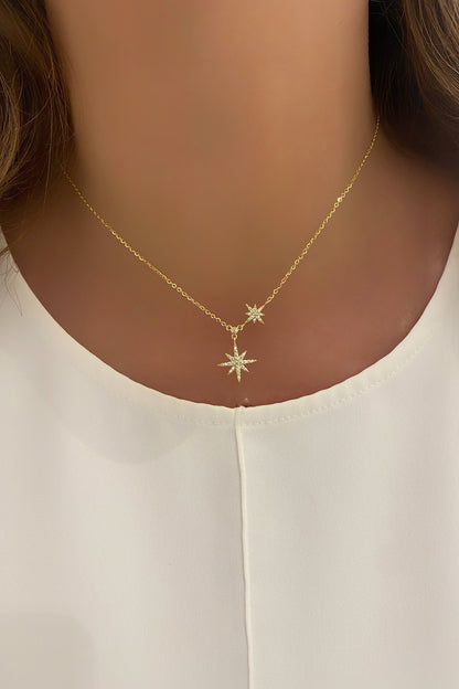 Mini İki Kuzeyıldızı Ve Tohum Y Gümüş Kolye