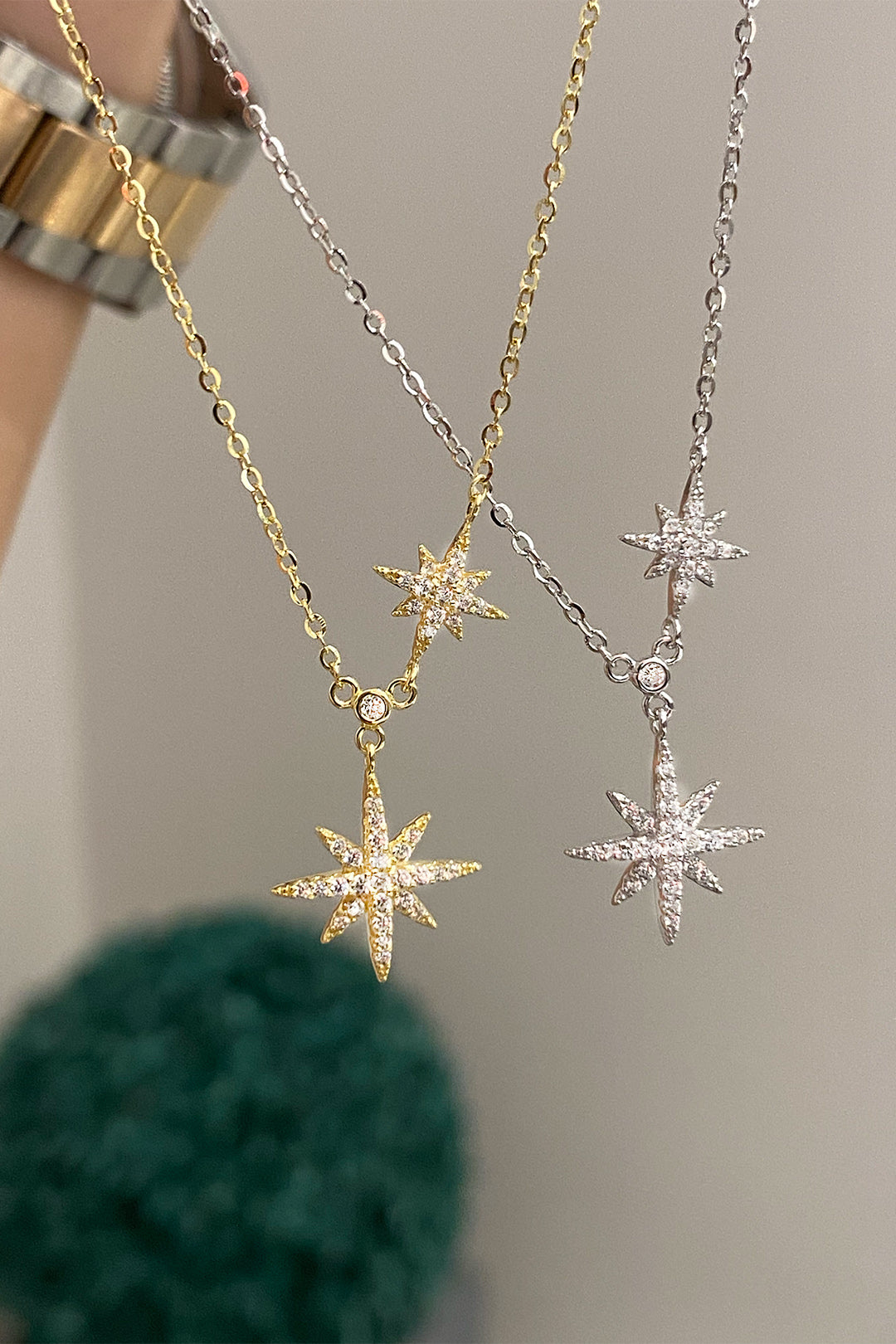 Mini İki Kuzeyıldızı Ve Tohum Y Gümüş Kolye